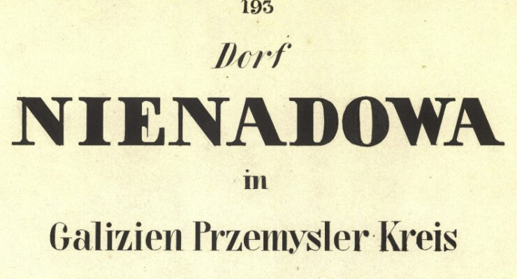 Title - 1852 Nienadowa Cadastral Survey